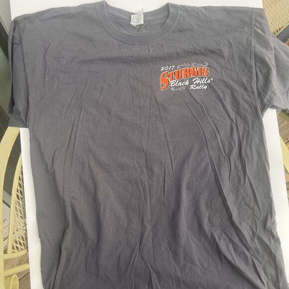 2017 Sturgis Motorcycle Rally Large T Shirt Black Hills Rally Mount Rushmore - Picture 2 of 5